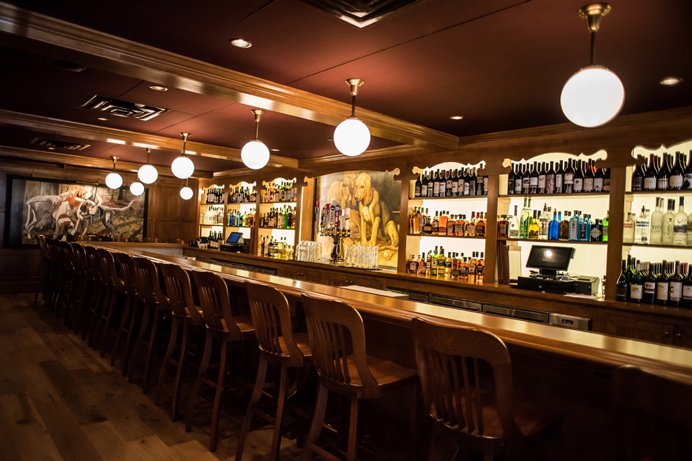 The bar is an energetic spot for happy hour